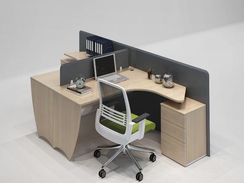 Modern double desk and chair combination