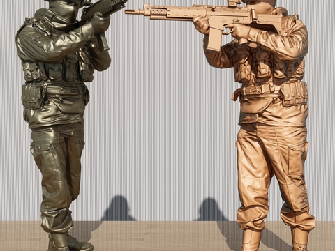 Modern Soldier Sculpture