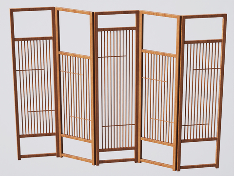 New Chinese solid wood partition screen free