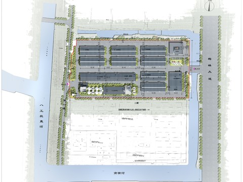 modern architecture landscape plan psd