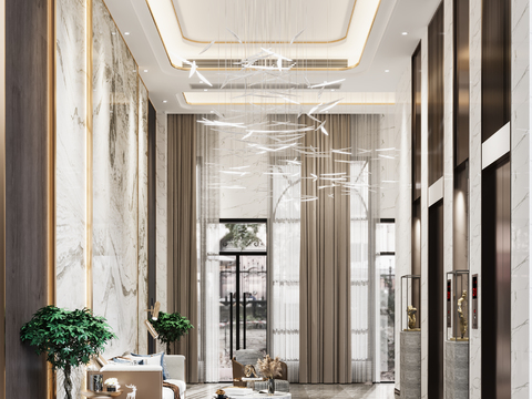 Modern Affordable Luxury Style Hotel Elevator Hall