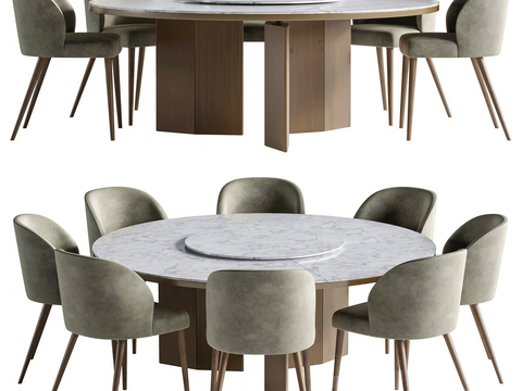 Minotti modern dining table and chair combination