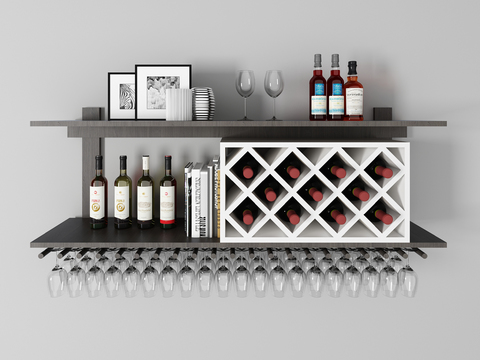 Modern wine rack ledge