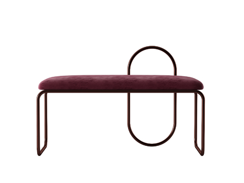 BENTLEY modern flannel bed end stool