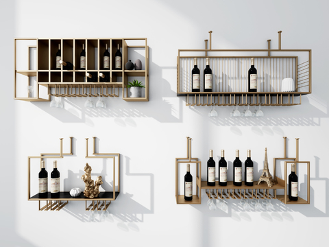 Modern Wine Rack Hanger Wall Cabinet