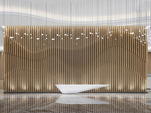 Modern office lobby front desk