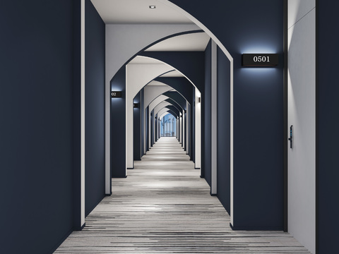 Post-modern hotel Corridor