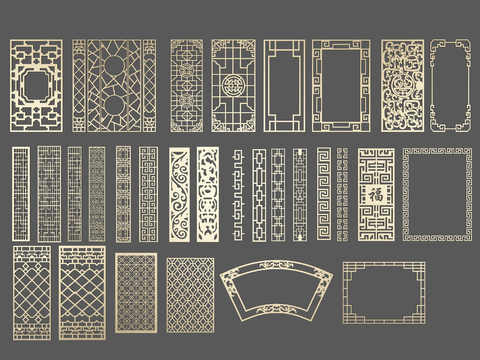 Chinese-style metal lattice pane partition combination