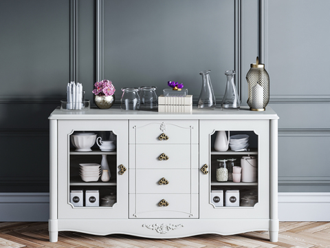 European-style Solid Wood Sideboard