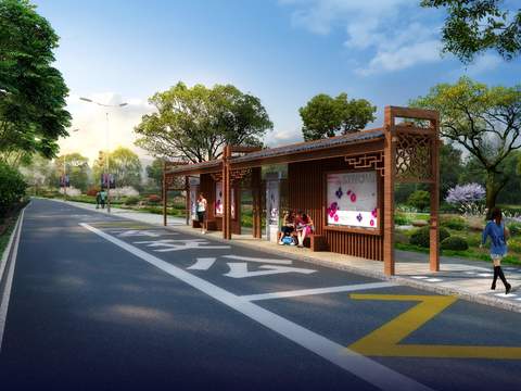 chinese bus stop stop psd