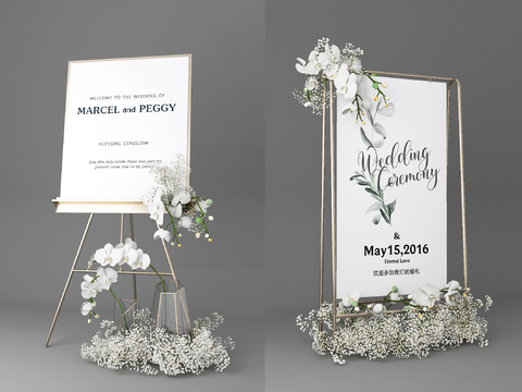 Modern Wedding Poster Exhibition Rack