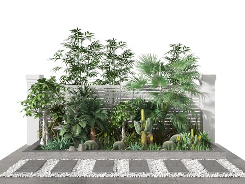 Modern Outdoor Green Plants and Flowers Gardening Sketches