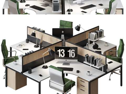 modern office desk and chair