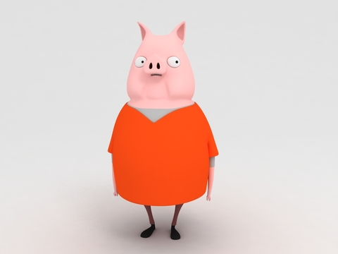 Modern Cartoon Pig Free