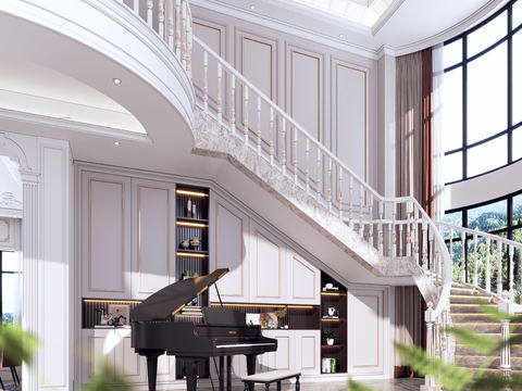 Piano Area in Stairwell of JANO Villa