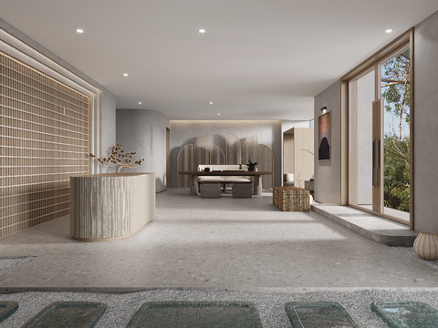 New Chinese Zen SPA Beauty Club Front Desk