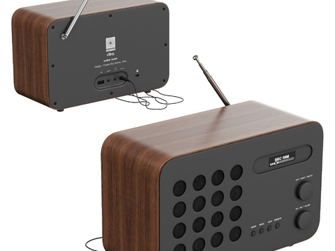 Modern wooden radio