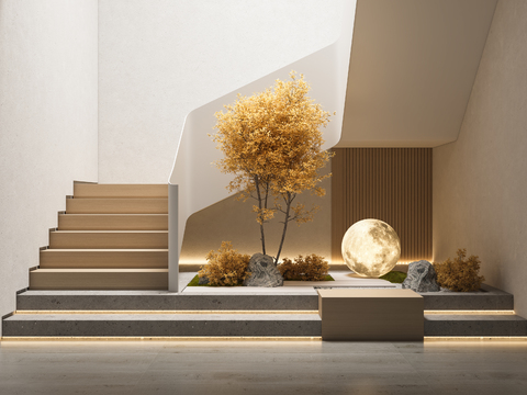 Modern stairwell staircase landscape