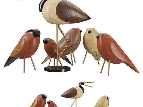 Modern Bird Sculpture Ornaments