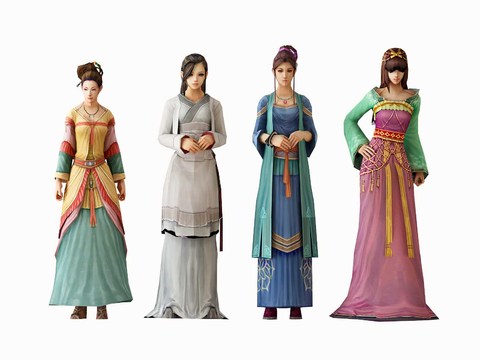 Chinese costume beauty game characters