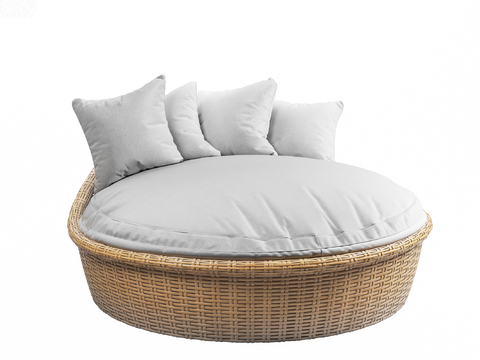 Modern bamboo round bed