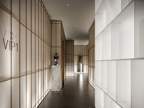 Modern clubhouse Corridor