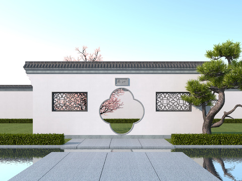 Chinese courtyard sketch