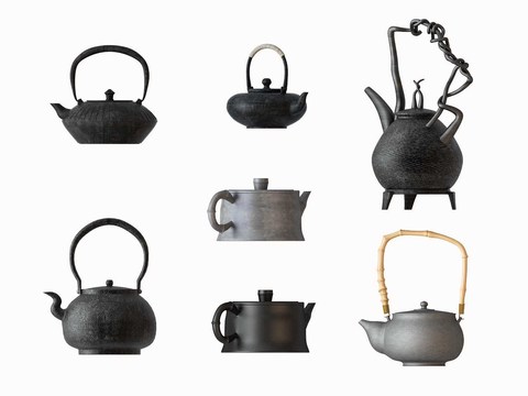 Chinese Tea Set Iron Sand Pot