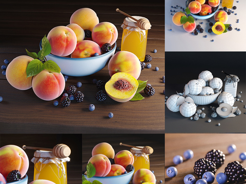 Modern Yellow Peach Fruit Platter