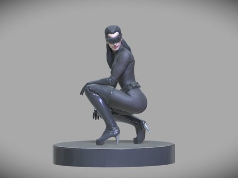 Modern Cat Woman Hand Sculpture Free