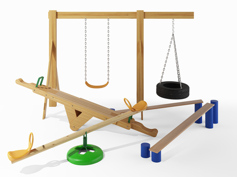 Modern swing seesaw rides