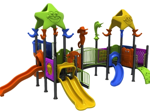 Modern children's slide rides