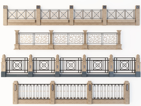 European-style wrought iron fence