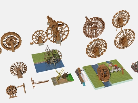 New Chinese Waterwheel Building