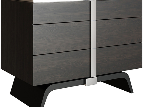 Fendi Modern Affordable Luxury Style Solid Wood Bedside Table