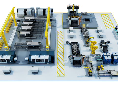 Modern machine tool manipulator industrial manufacturing equipment