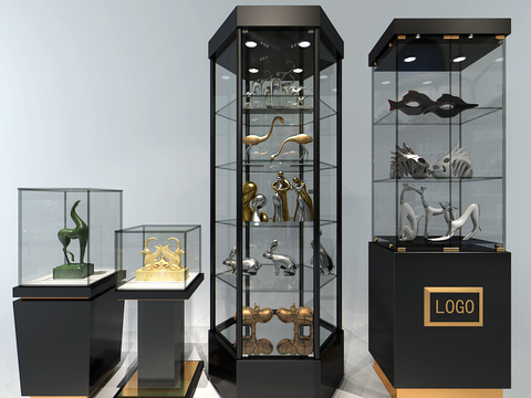 Modern cultural relics jewelry display cabinet