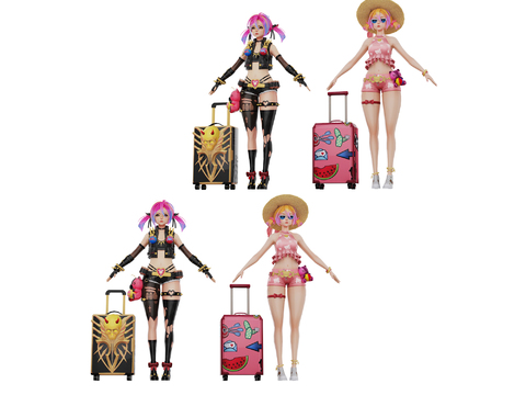 Overhit Suitcase Girl