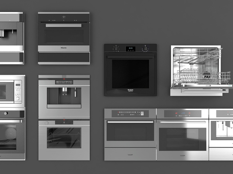 Modern Oven Microwave Dispenser Combination