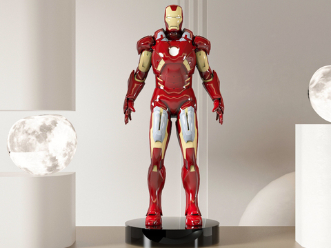 Modern Iron Man Sculpture Hand-held Art Toy Ornaments