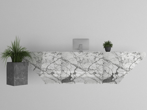 Modern Marble Front Desk Free