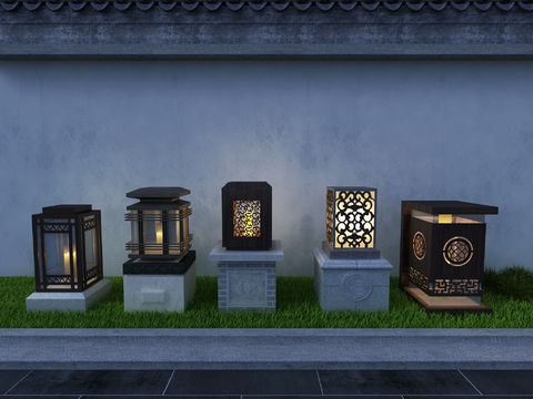 New Chinese lawn lamp floor lamp