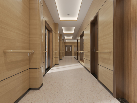 Modern hotel Corridor free