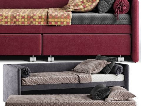 Modern fabric double sofa bed