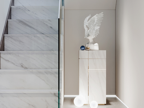 Modern marble stair sculpture ornaments