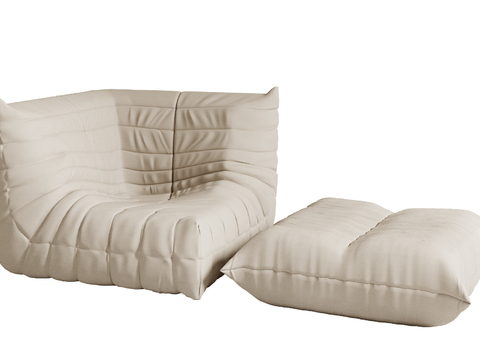 Ligne roset Cream White Beanbag