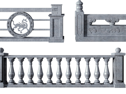 New Chinese-style carved guardrail