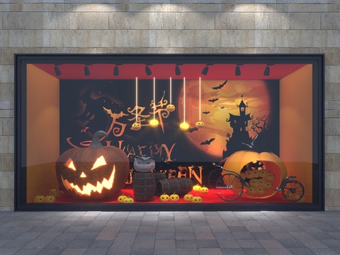 Modern Halloween Theme Window