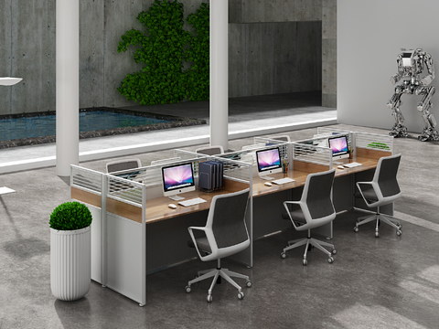 modern screen card office desk and chair