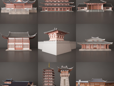 Chinese ancient architecture combination